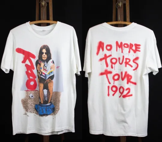 Discover Vintage 1992 Ozzy Osbourne No More Tours Toilet reprint shirt