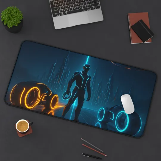 Tron Gaming Desk Mat - Tron Legacy Style