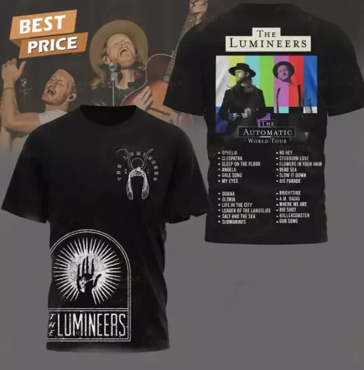 The Lumineers The Automatic World Tour 2025 AOP 3D T-shirt