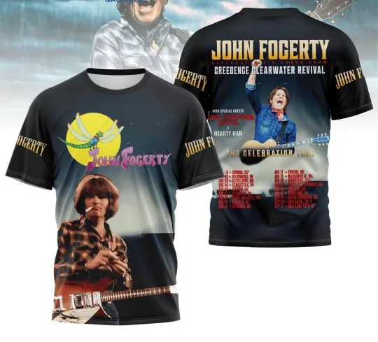 John Fogerty The Celebration Tour 3D T-Shirt Men Women