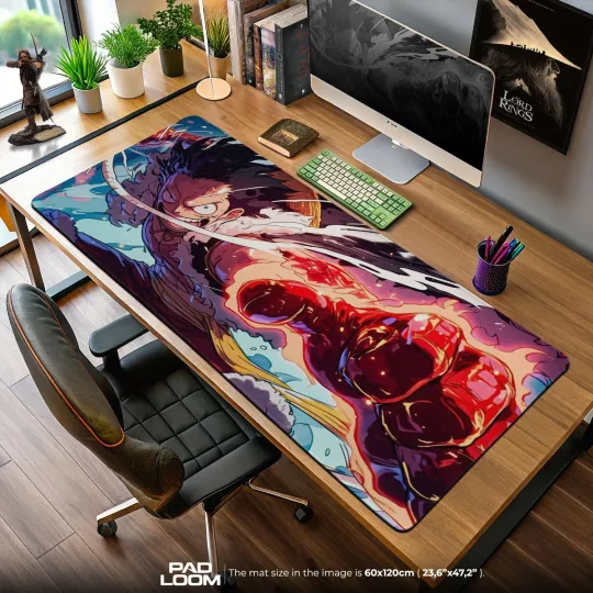 Discover Anime Luffy Gear 4 Mouse Pad One Piece Battle Desk Mat Smooth