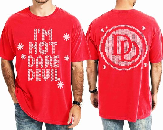 2-Sided Marvel I'm Not Daredevil Shirt, Disney Daredevil Born Again Comic Book Tee