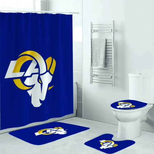 Los Angeles Rams Waterproof Shower Curtain Set