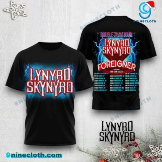 Discover Lynyrd Skynyrd Double Trouble Vision Tour 2026 Shirt 3D Unisex