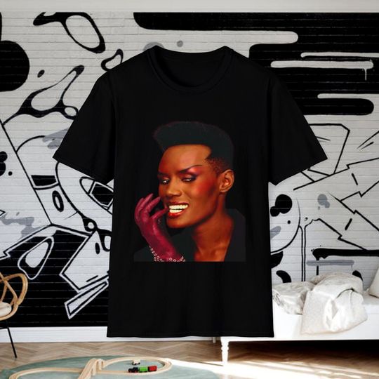 Grace Jones Tooth Pick T-Shirt Living My Life 80s Pop Music Jamaican Singer Fashion
