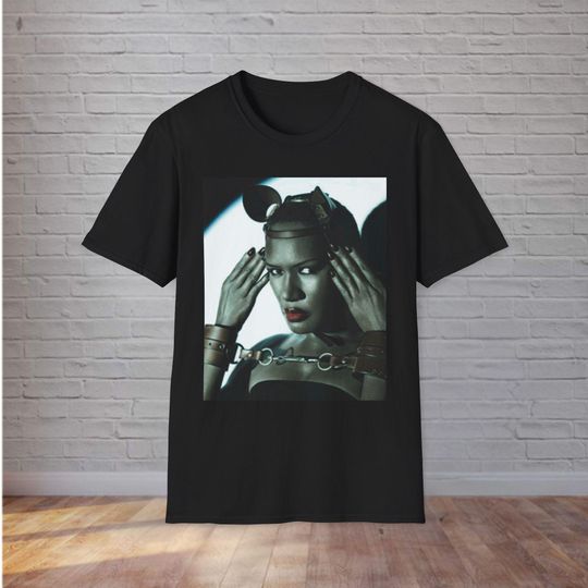 Grace Jones T-Shirt, Risque Slave-Chained To the Rhythm, Jamaican 80s Pop Fashion