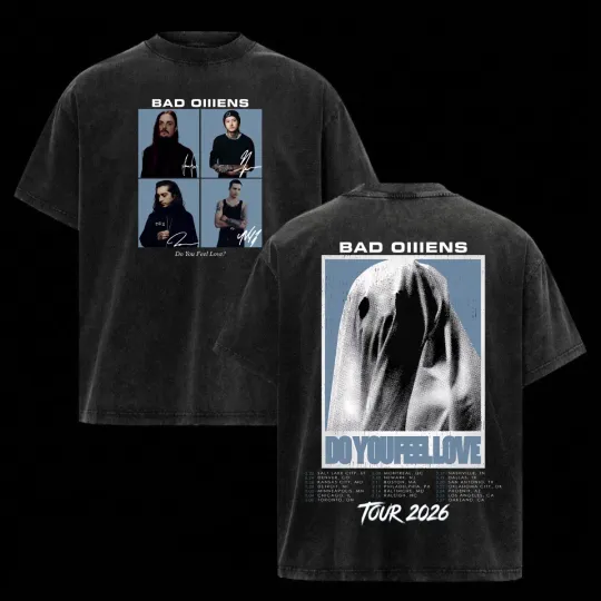 Discover BadOmens Tour 2026 Shirt Acid Washed Tee Noah Sebastian Band Merch Top Graphic