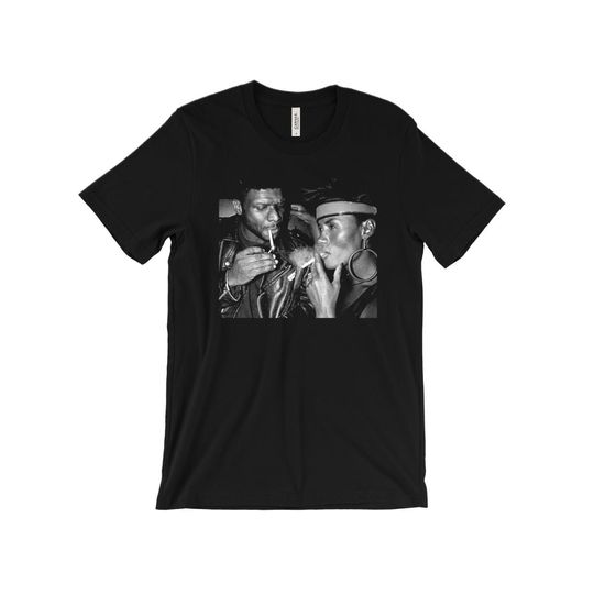 Discover Larry Levan and Grace Jones T Shirt - Paradise Garage - 84 King Street - New York City 80s nightclub - dj disco funk soul music t-shirt