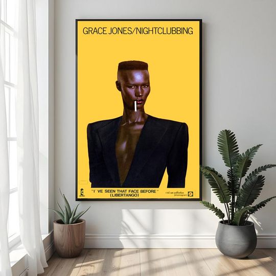 Discover Grace Jones Poster Wall Art Print for Bedroom Decor Vertical Matte Poster