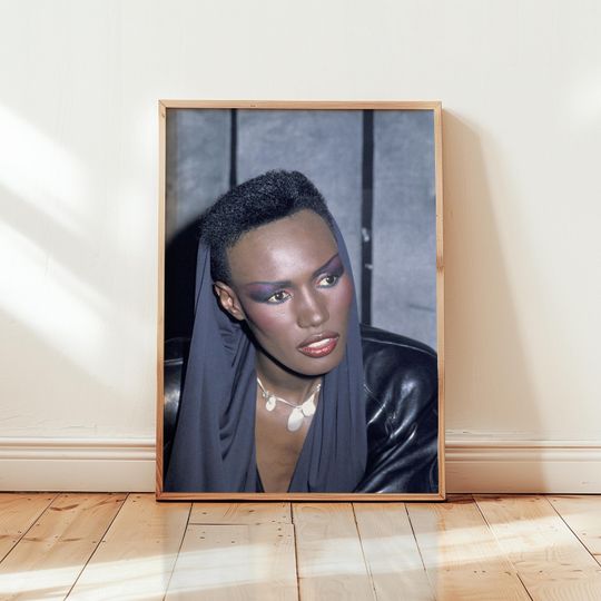 Grace Jones Poster | 80s Fashion Icon Wall Art | Editorial Portrait