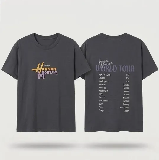 Hannah Montana World Tour Graphic 20th Anniversary 2026 T-Shirt