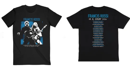 Discover Francis Rossi Europe & EU 2026 Tour Two Sides T-Shirt