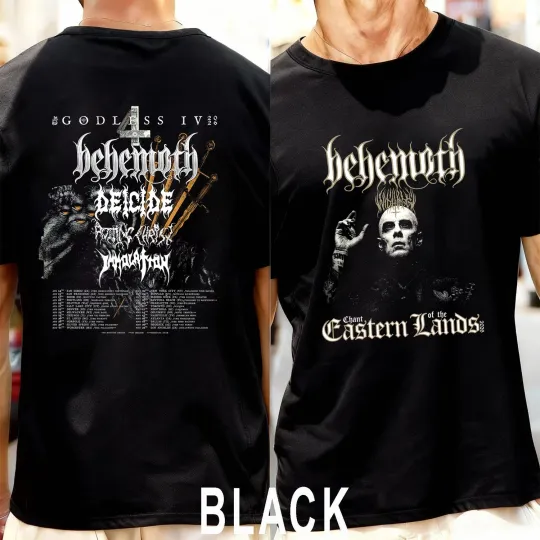 Discover Behemoth Band Tour 2026 Schedule Dates Double Sided T-Shirt