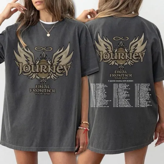 Discover Journey Final Frontier Tour 2026 Shirt, Journey Band Vintage Concert Tee