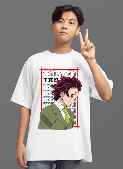 Discover Vintage 90s tanjiror Anime T-Shirt, Manga Graphic Tee