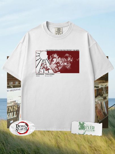 Discover tanjiror Kamado Retro Anime Shirt Comfort Colors, demon Anime Character T-Shirt, Kimetsu No Yaiba Tee, Gift for Anime Lovers, Hashira