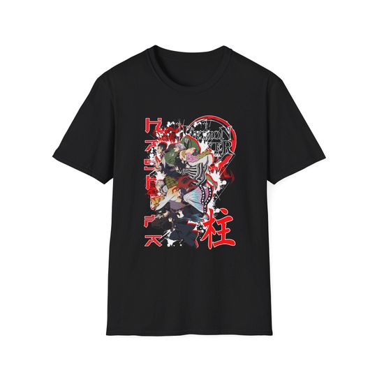 Discover demon tanjiror & neko Anime Art T-Shirt | Japanese Kanji Graphic