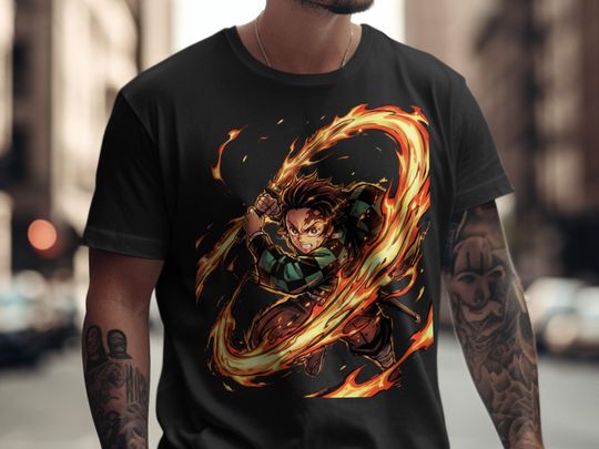 Discover tanjiror Shirt, Anime T-shirt, Anime Sweatshirt, Graphic Anime Tee, Anime Lovers Shirt, Japanese Anime Tees, Manga Shirt
