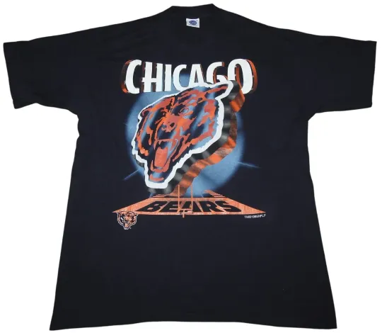 Discover Vintage 1994 Chicago Bears 3D Logo Football Short Sleeve T-Shirt