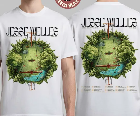Discover Jesse Welles Under The Powerlines Tour 2026 North America CShirt tshirt