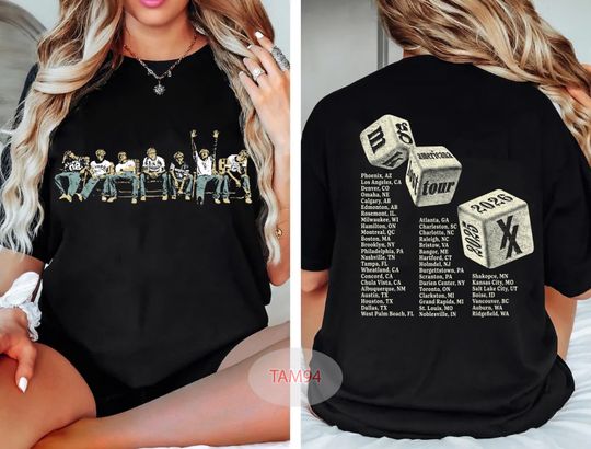 MGK Lost Americana Tour 2026 City List Vintage Double Sided Graphic Shirt, Machine Gun Kelly Concert Graphic Tee