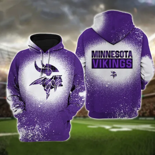 Minnesota Vikings 3D Hoodie Unisex Lightweight Football Team Hoodie