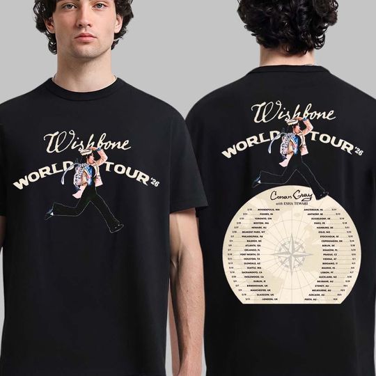 Comfort Colors Conan Gray Wishbone World Tour 2026 Shirt, Conan Gray Shirt, Wish Bone Tour T-Shirt, Vintage Pop Singer Tee