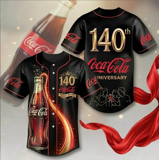 Discover Cocacola 140th Anniversary 1886-2026 Baseball Jersey