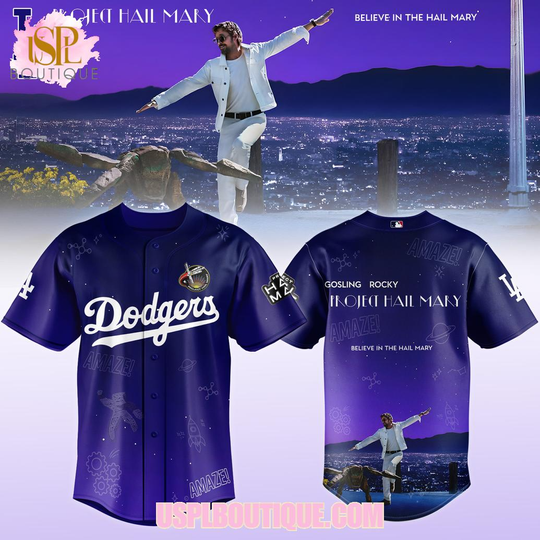 Discover Los Angeles Dodgers x Ryan Gosling Project Hail Mary 2026 Jersey