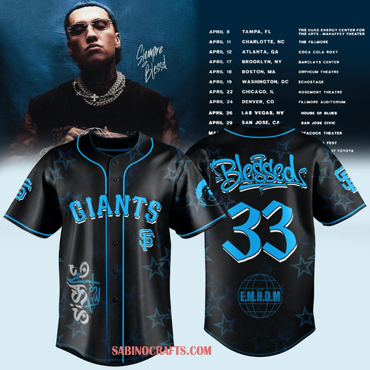 San Francisco Giants Blessd El Mejor Hombre Del Mundo Tour 2026 Baseball Jersey