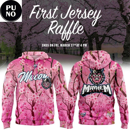 Macon Mayhem x Cherry Blossom 2026 First Jersey Raffle Hoodie