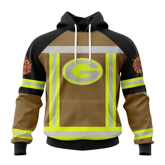 Personalized Green Bay Packers Firefighter Uniform 3D Hoodie
