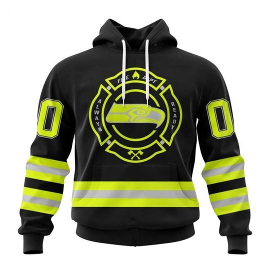 Personalized Seattle Seahawks Firefighter Uniform 3D Hoodie