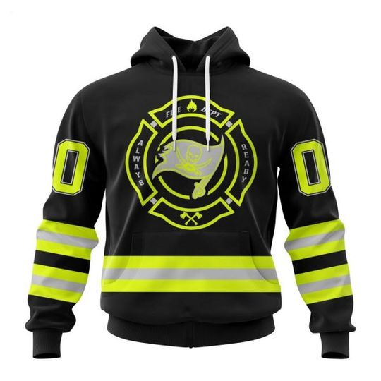 Personalized Tampa Bay Buccaneers Firefighter Uniform 3D Hoodie