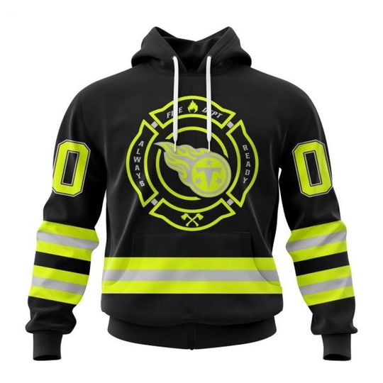 Discover Personalized Tennessee Titans Firefighter Uniform 3D Hoodie
