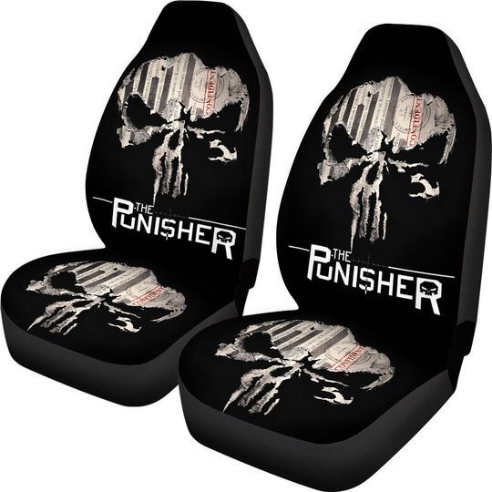 The Punisher Car Seat Covers Set and Accessories
