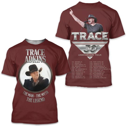 Trace Adkins 30th Anniversary Tour 2026 3D T Shirt