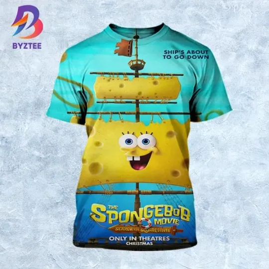 Ship’s About To Go Down 3D T-Shirt from The SpongeBob Movie Search for SquarePants 2025