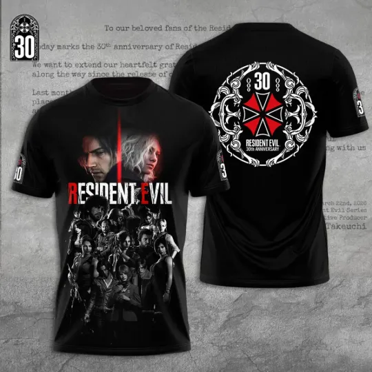 Discover Resident Evil 30th Anniversary 3D Apparel