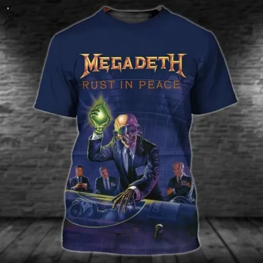 Discover Megadeth Rock Band 3D T-Shirt All Over