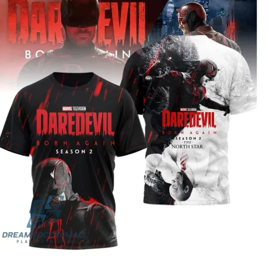 Daredevil Born Again Season 2 The North StarUnisex 3D T-Shirt
