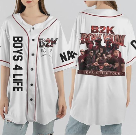 B2K Bow Wow Concert Shirt, B2K Boys 4 Life Tour Baseball Jersey, 2000s Hip Hop Jersey