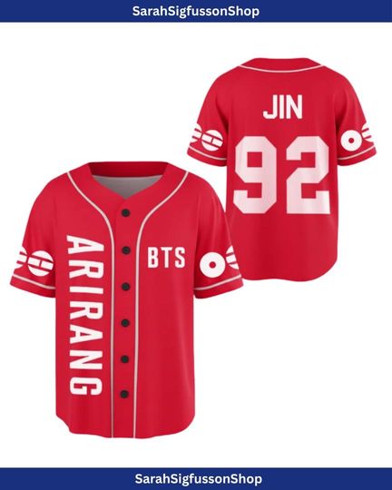 Discover Arirang World Tour 2026 K-Pop Inspired Baseball Jersey, Festival Streetwear