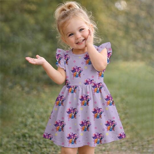 Kpop Demon Hunters Huntrix Kids Ruffle Dress, Huntrix Rumi Mira Zoey Girls Dress, Kpop Toddler Outfit, Birthday Party, Anime Girl Dress