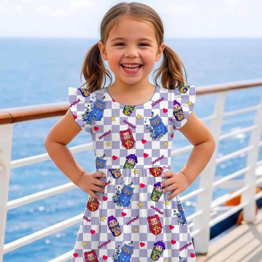 Rumi Zoey Mira Inspired Ruffle Dress, Huntrx Costume Dress, Disneyland Vacation Trip 2026