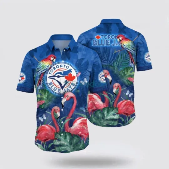 Discover Toronto Blue Baseball Team Jayss Hawaiian Button Down Shirt Unisex Adults S-5XL