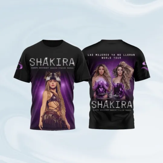 Discover Shakira Las Mujeres Ya No Lloran World Tour 2026 Graphic Shirt