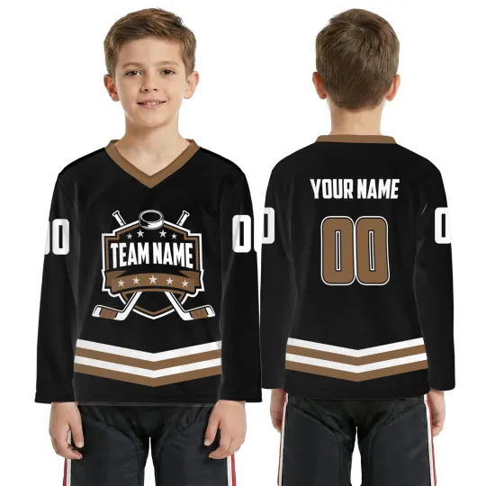 Discover Personalized Name Number Hockey Sport Team Uniform Gift For Fan Hockey Jersey