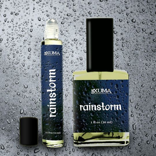 Rainstorm Perfume: Petrichor, Rainwater, Moss, Cedarwood - Earthy Wet Forest Fragrance