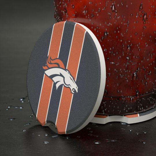 Denver Broncos Soapstone Car Coaster - football Fan Gift